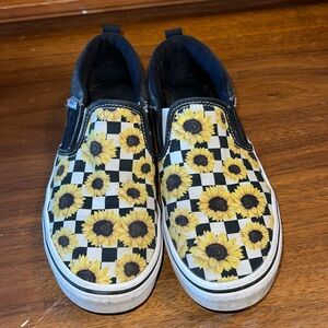 Kids size 4 sunflower vans